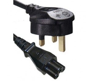 1.8 Meter IEC320 C5 to UK Plug Mains Lead - YP60-YC14