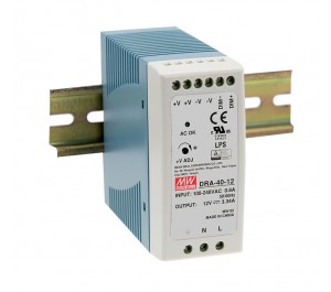 DRA-40-24 40.8W 24V 1.7A Din Rail Power Supply