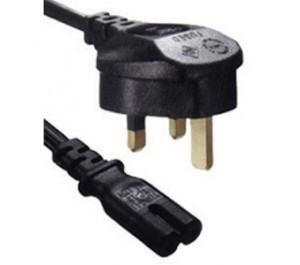 UK Plug to Figure of Eight Connecto Mains Cable