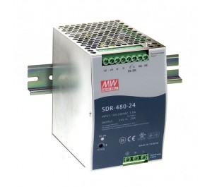 SDR-480-24 480W 24V 20A Industrial DIN RAIL Power Supply with PFC Function