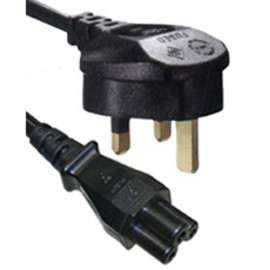 1.8 Meter IEC320 C5 to UK Plug Mains Lead - YP60-YC14