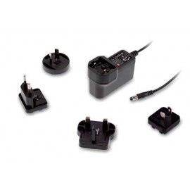 12W Plugtop Adapter with Interchangeable AC Plugs from Meanwell