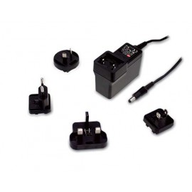 12W Plugtop Adapter with Interchangeable AC Plugs from Meanwell