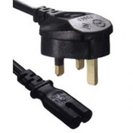 UK Plug to Figure of Eight Connecto Mains Cable